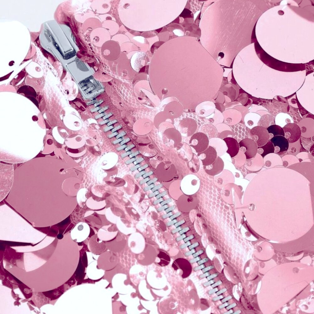 ๐ 5/$25 ๐ Beautiful Pink Sequined Tube Top - Picture 5 of 5